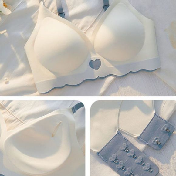 Heart Cutout Wirefree Push-Up Bra | Women Wireless Seamless Intimate Bras #1245 - Picture 5 of 5